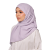 Sulam Mekar Ironless Chiffon Triangle Bawal in Frosted Lilac